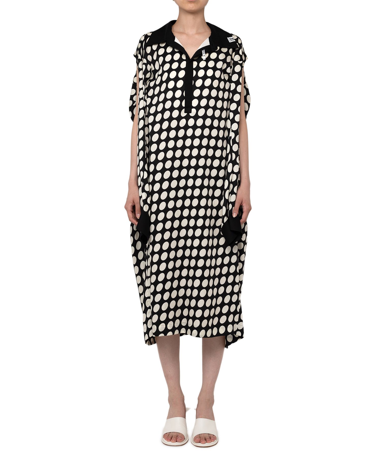 Hollowed-out Sleeve Dots Dress