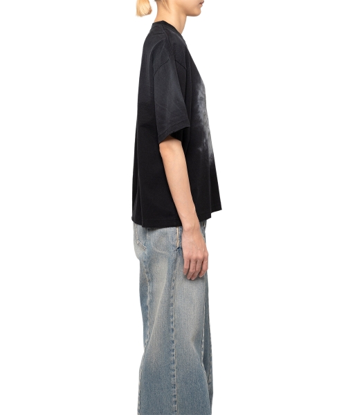 Cat Print Distressed T-shirt