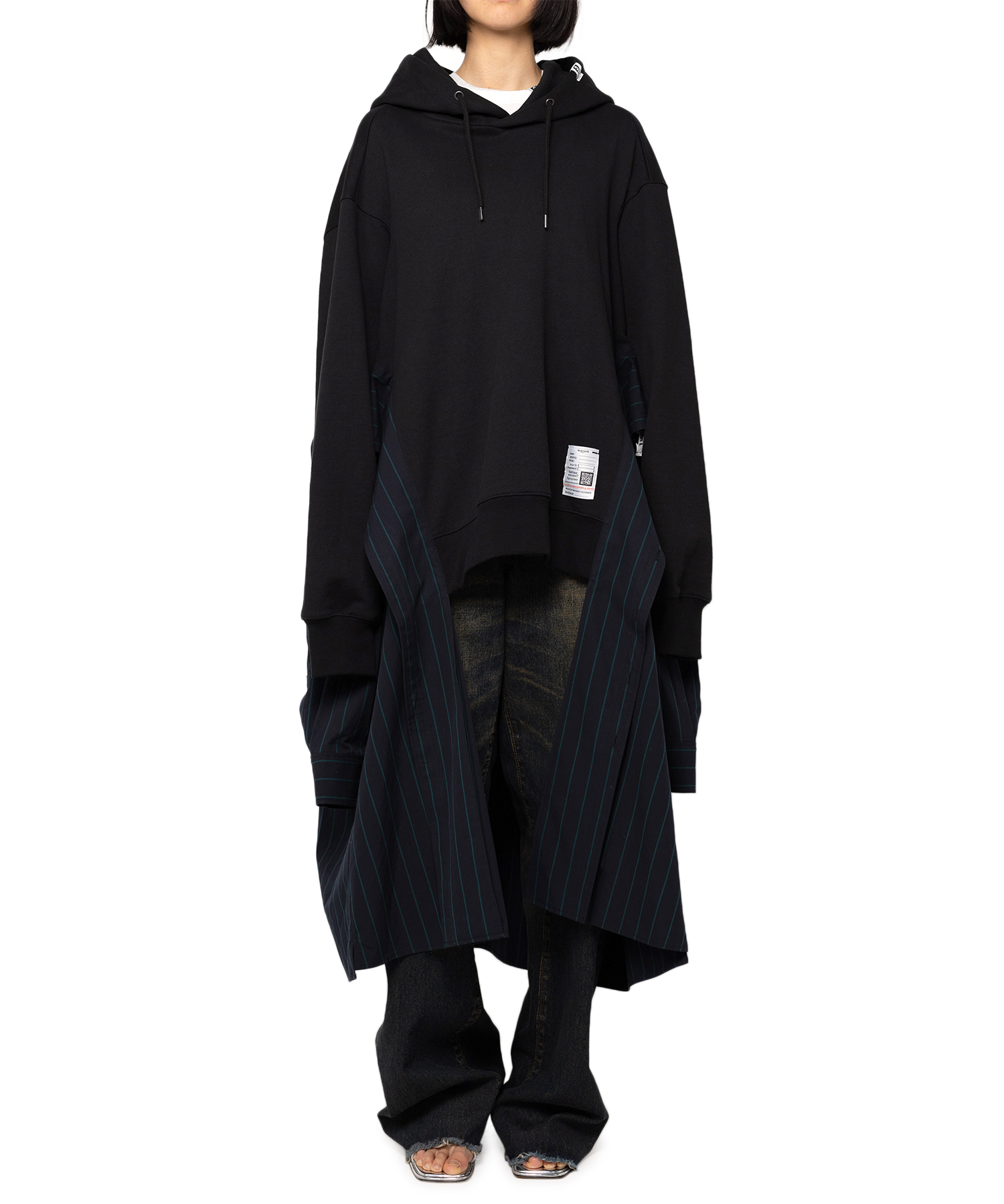 Hoodie Combined Shirt Dress