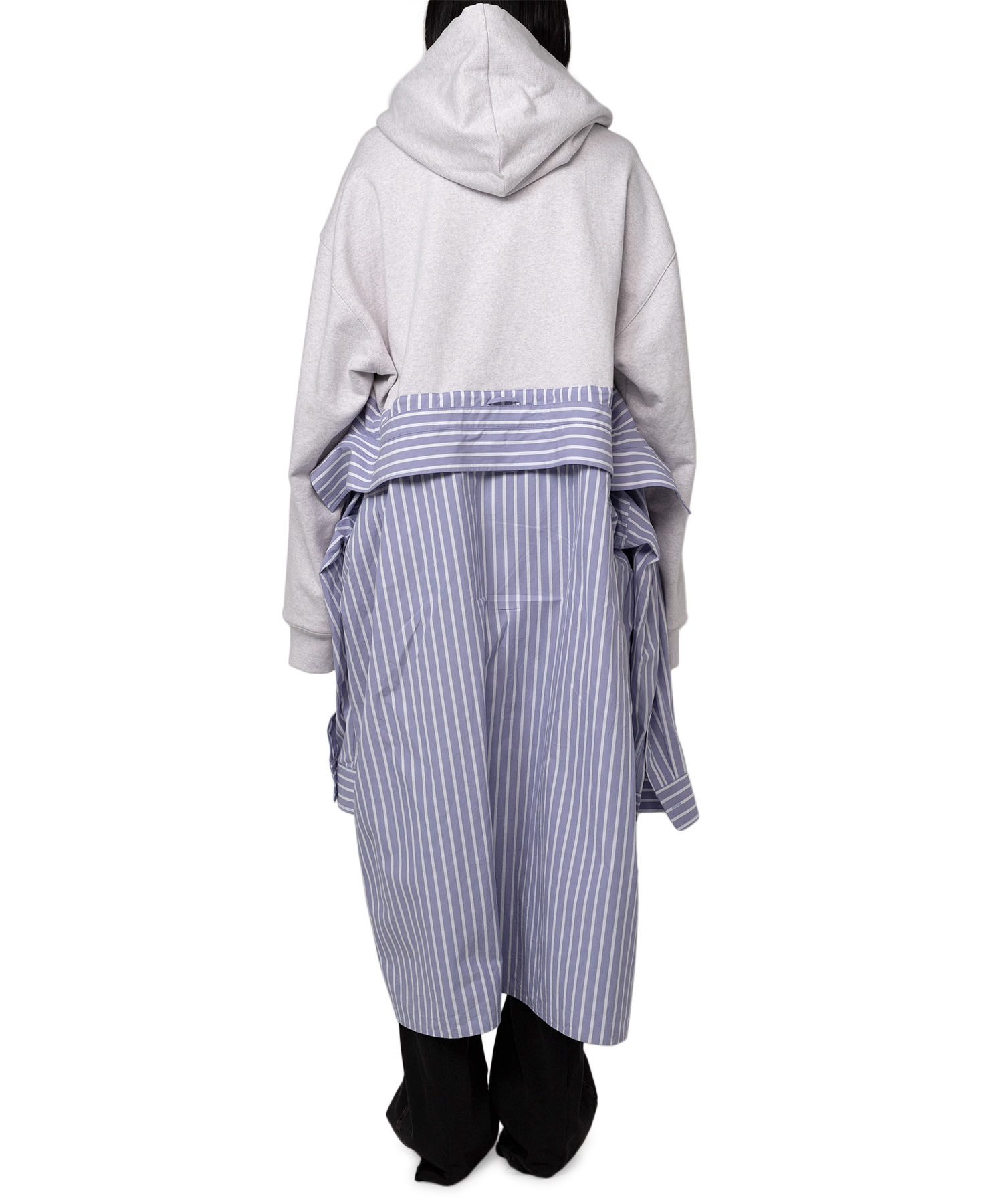 Hoodie Combined Shirt Dress