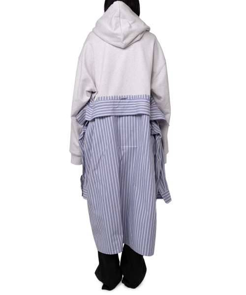 Hoodie Combined Shirt Dress