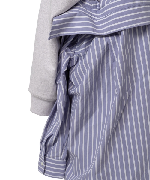 Hoodie Combined Shirt Dress