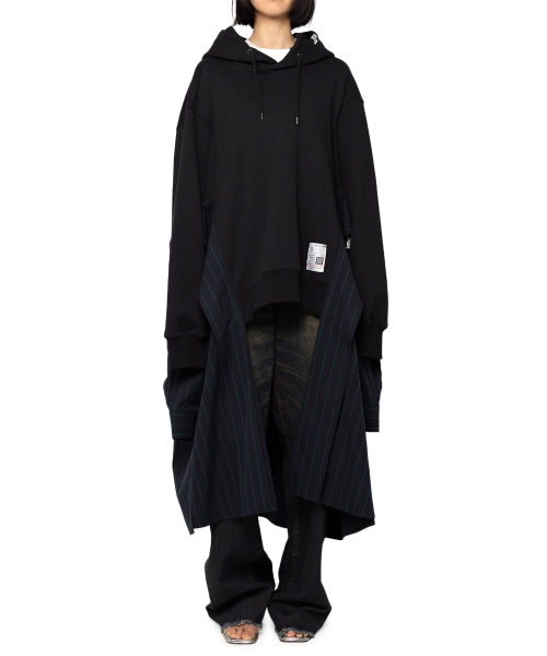 Hoodie Combined Shirt Dress