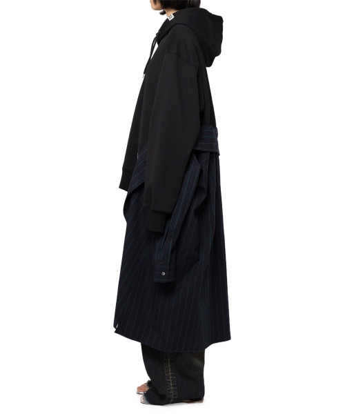 Hoodie Combined Shirt Dress