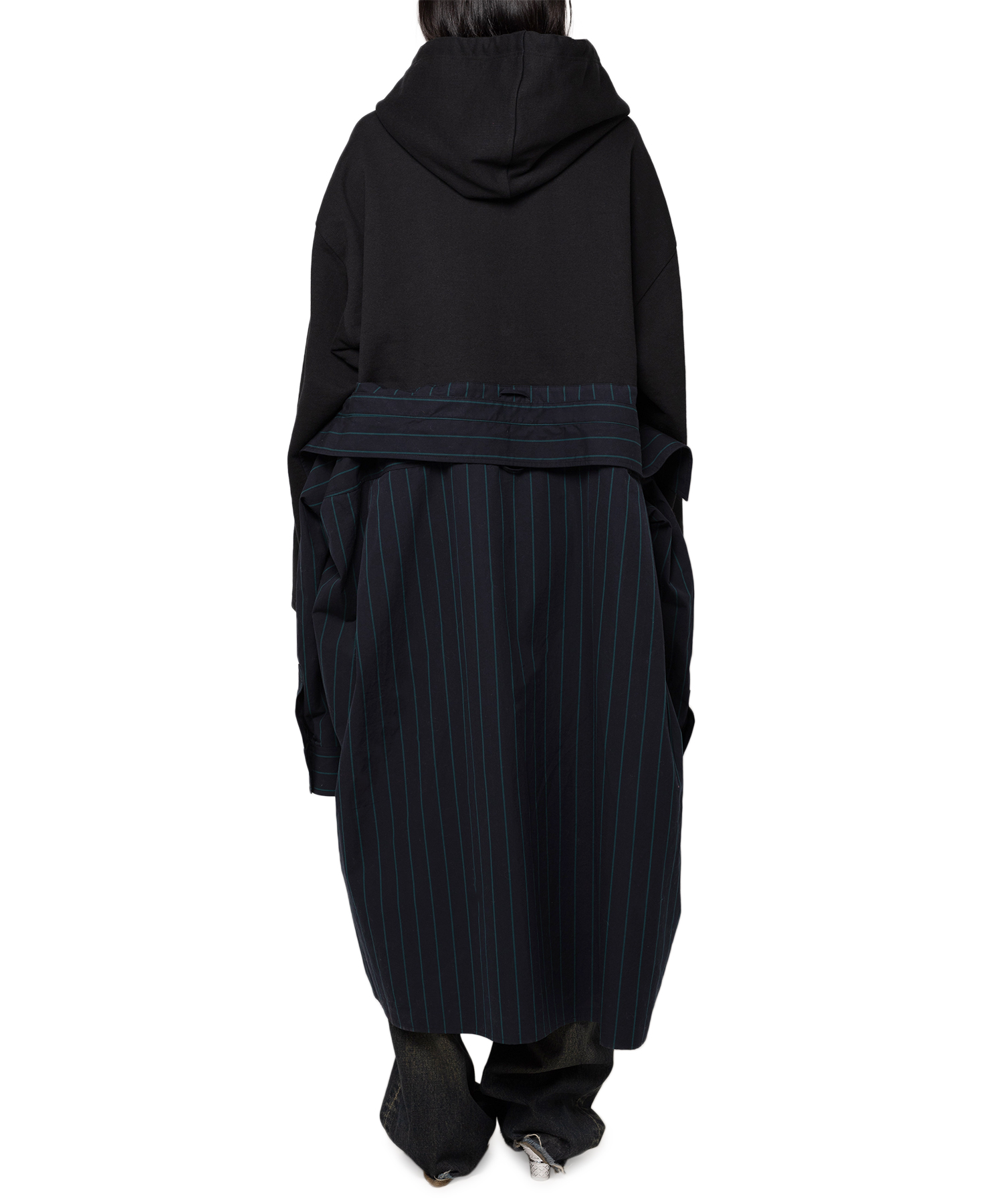 Hoodie Combined Shirt Dress