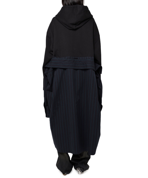 Hoodie Combined Shirt Dress