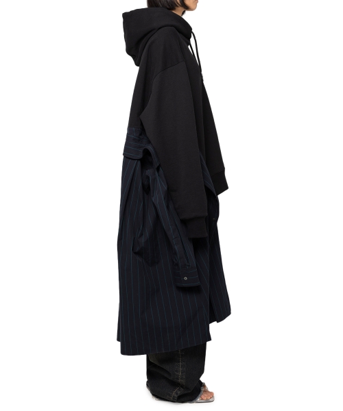 Hoodie Combined Shirt Dress