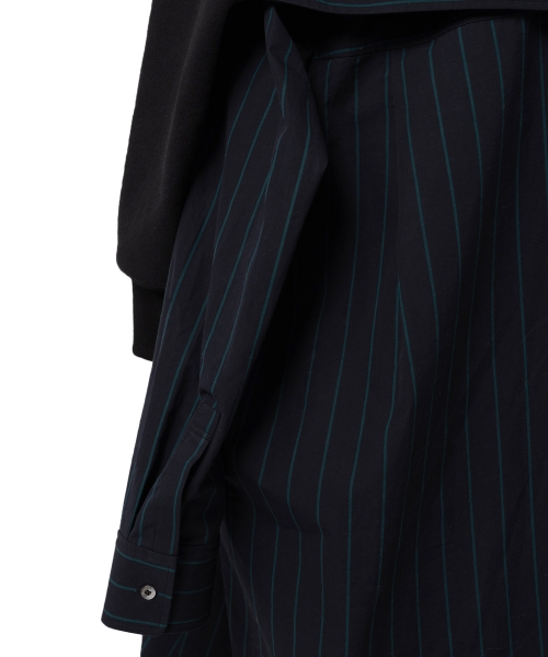 Hoodie Combined Shirt Dress