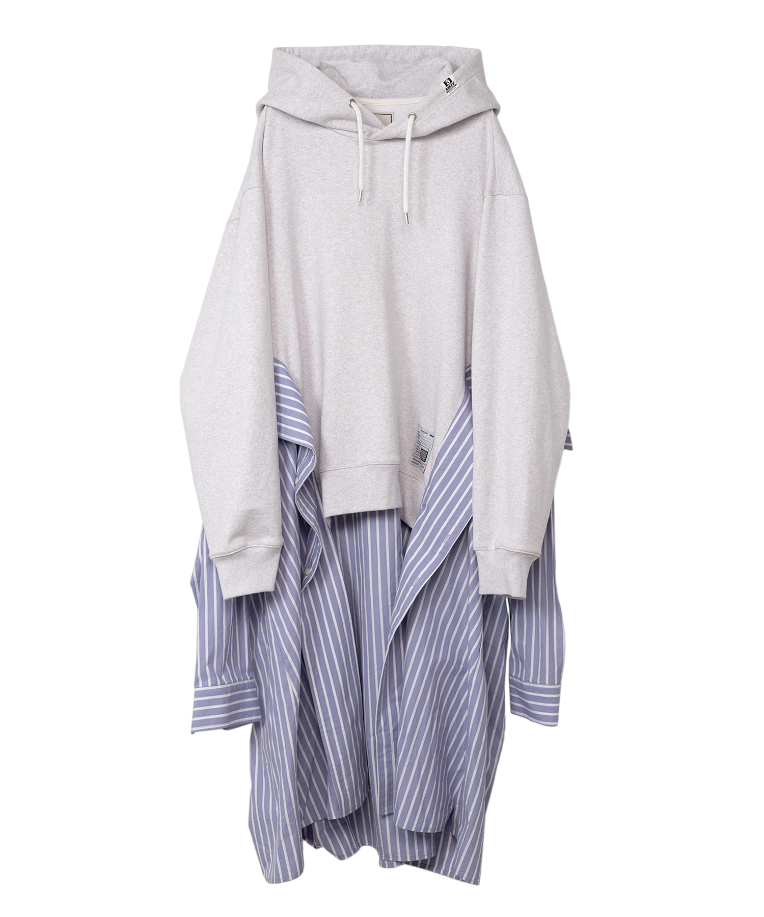 Hoodie Combined Shirt Dress