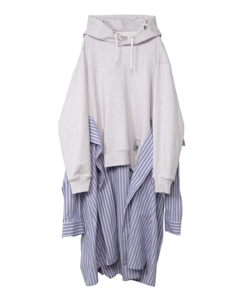 Hoodie Combined Shirt Dress