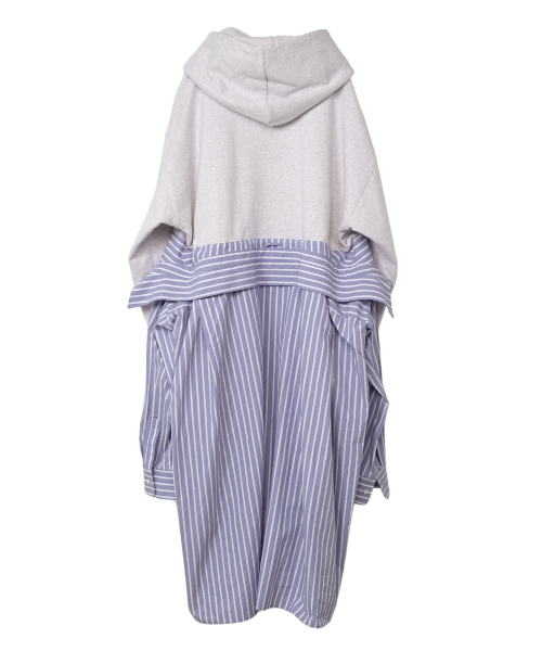 Hoodie Combined Shirt Dress