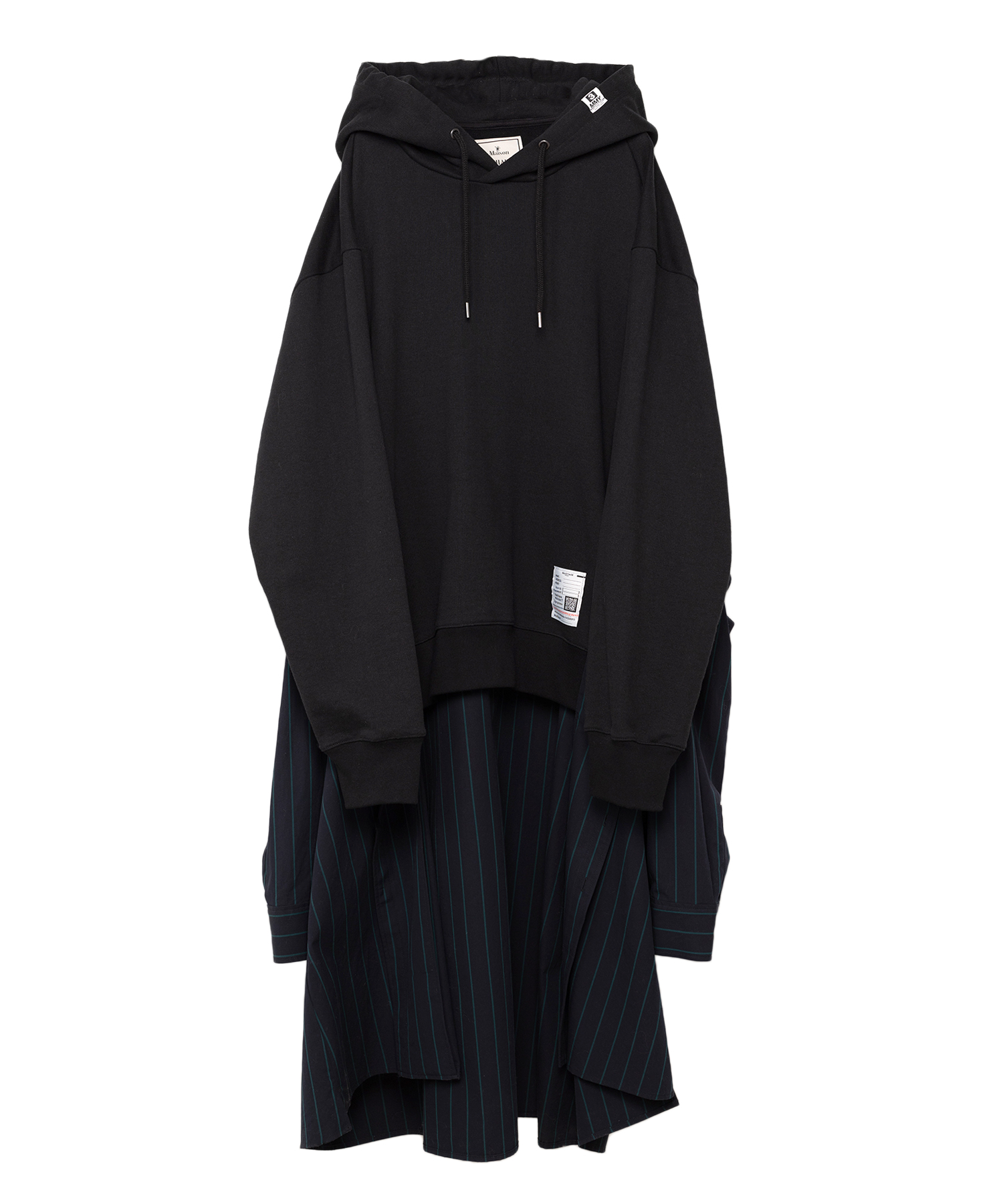 Hoodie Combined Shirt Dress