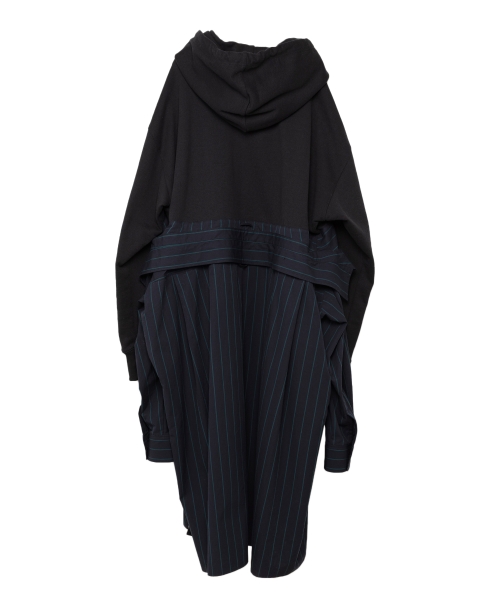 Hoodie Combined Shirt Dress