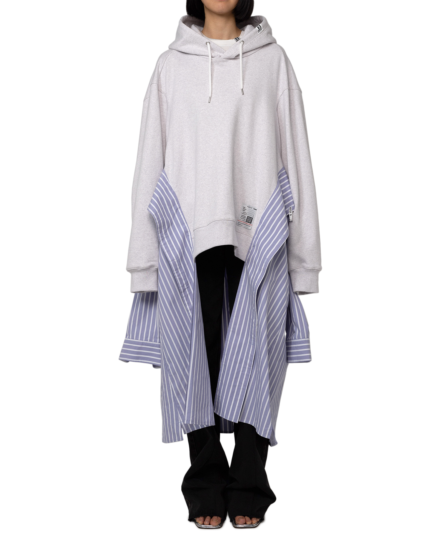 Hoodie Combined Shirt Dress