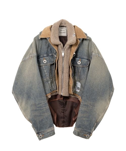 美品★ MOUTON LAYERED DENIM JACKET Maison MIHARA YASUHIRO ONLINE STORE（ミハラヤスヒロ