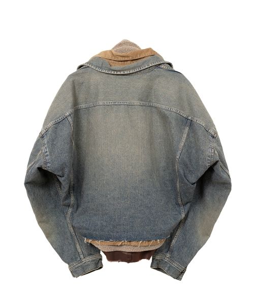 美品★ MOUTON LAYERED DENIM JACKET MOUTON LAYERED DENIM JACKET S