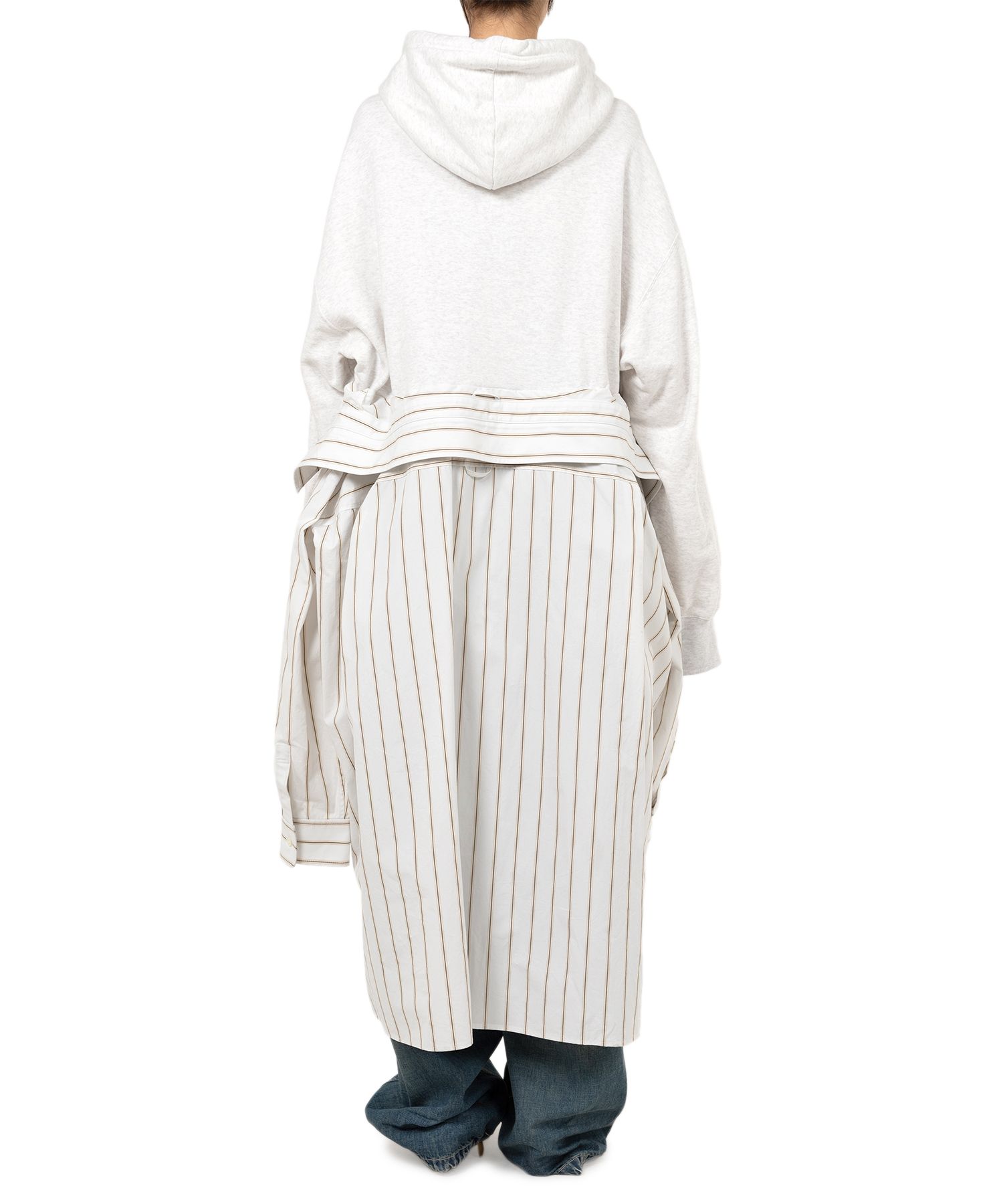 Shirt Combined Half-zip Hoodie Dress