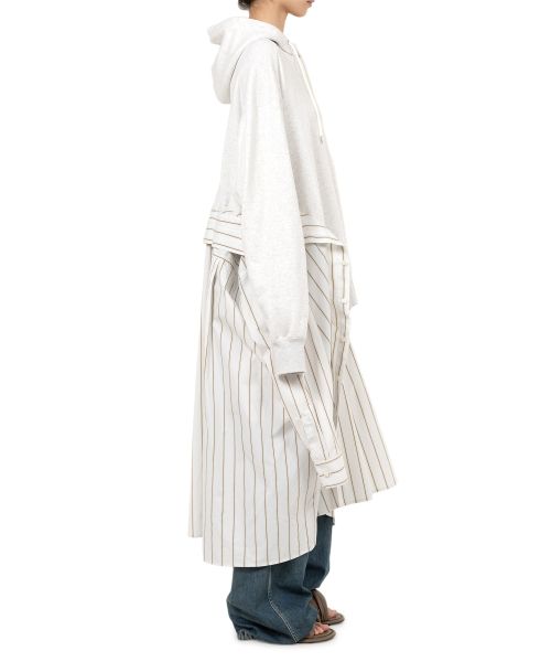 Shirt Combined Half-zip Hoodie Dress