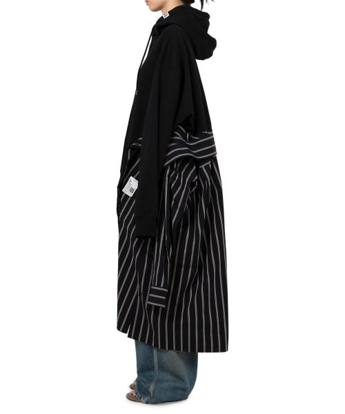 Shirt Combined Half-zip Hoodie Dress