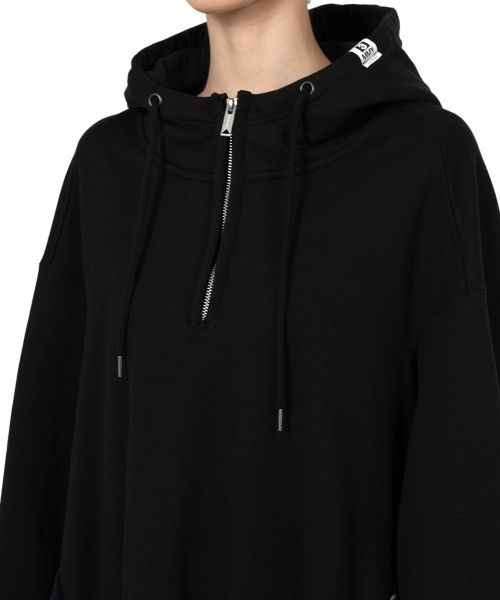 Shirt Combined Half-zip Hoodie Dress