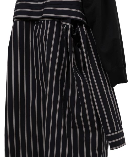 Shirt Combined Half-zip Hoodie Dress