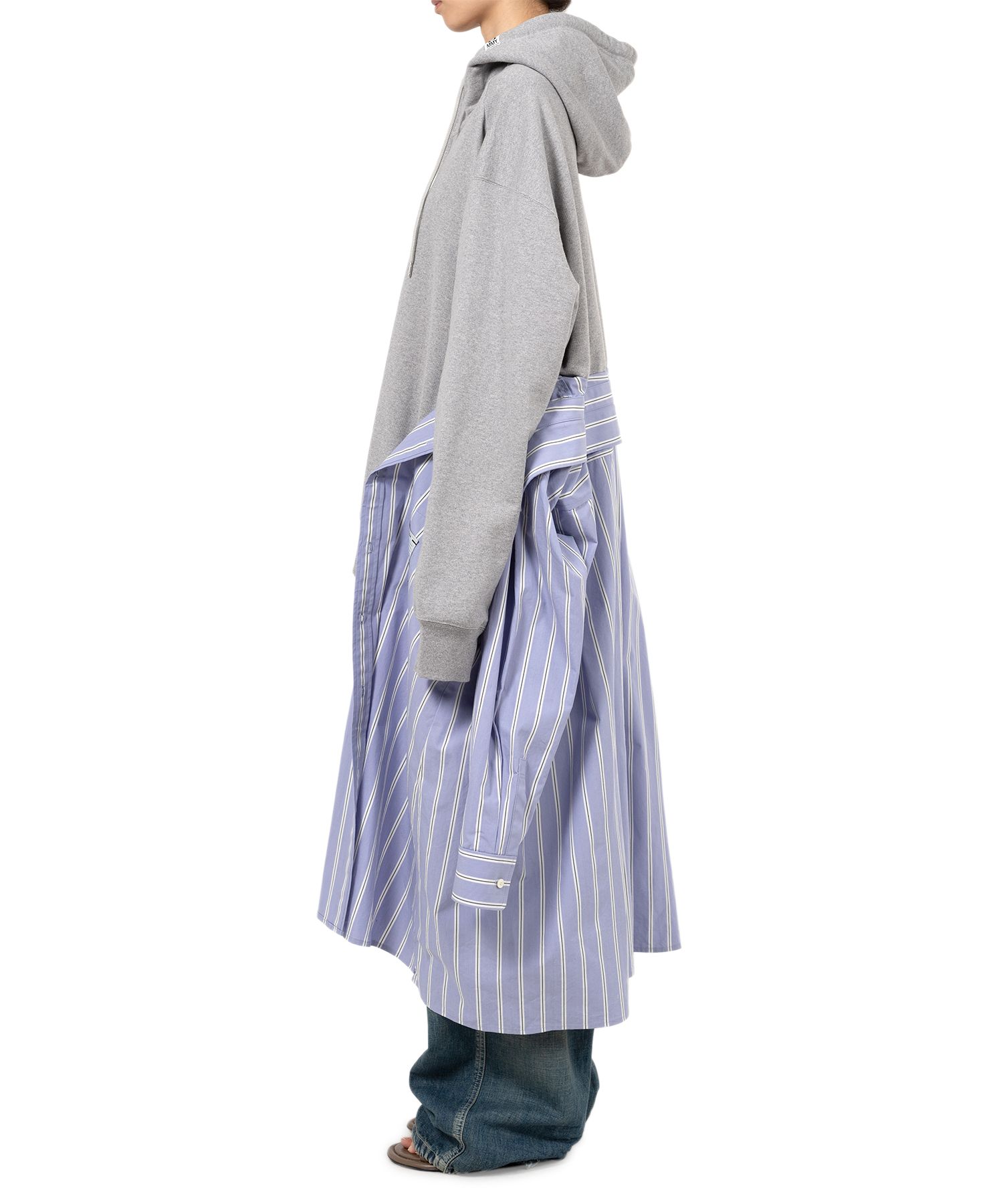 【MIHARAYASUHIRO】Shirt Combined Half-zip Hoodie Dress 3色 Maison MIHARA YASUHIRO ONLINE STORE(ミハラヤスヒロ