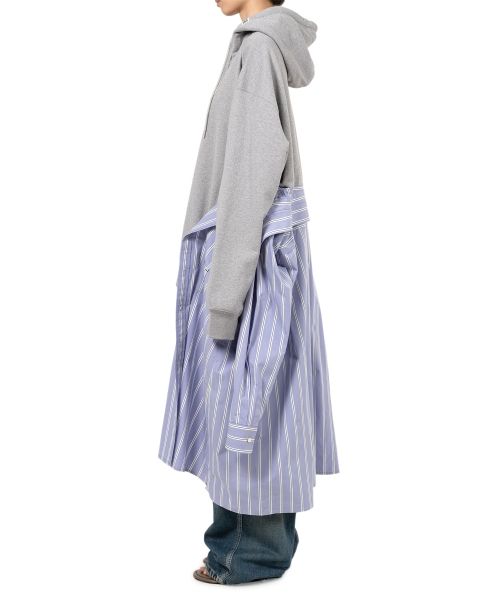 Shirt Combined Half-zip Hoodie Dress