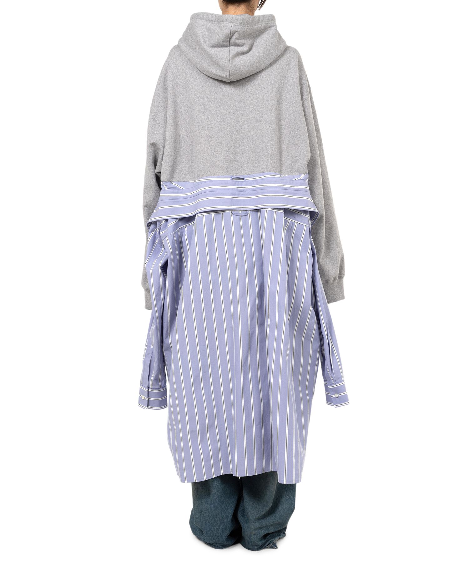 【MIHARAYASUHIRO】Shirt Combined Half-zip Hoodie Dress 3色 Maison MIHARA YASUHIRO ONLINE STORE（ミハラヤスヒロ