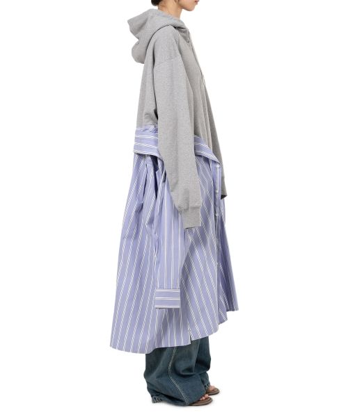 Shirt Combined Half-zip Hoodie Dress