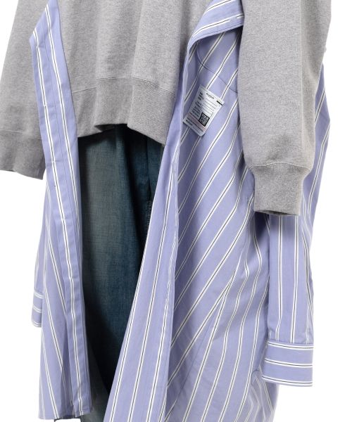 Shirt Combined Half-zip Hoodie Dress