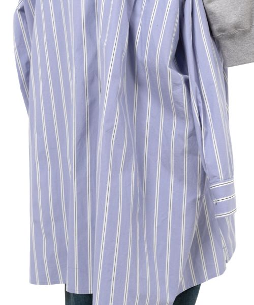 Shirt Combined Half-zip Hoodie Dress