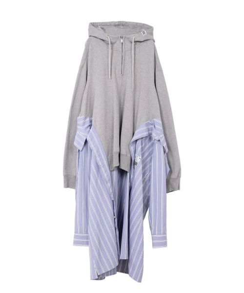 Shirt Combined Half-zip Hoodie Dress