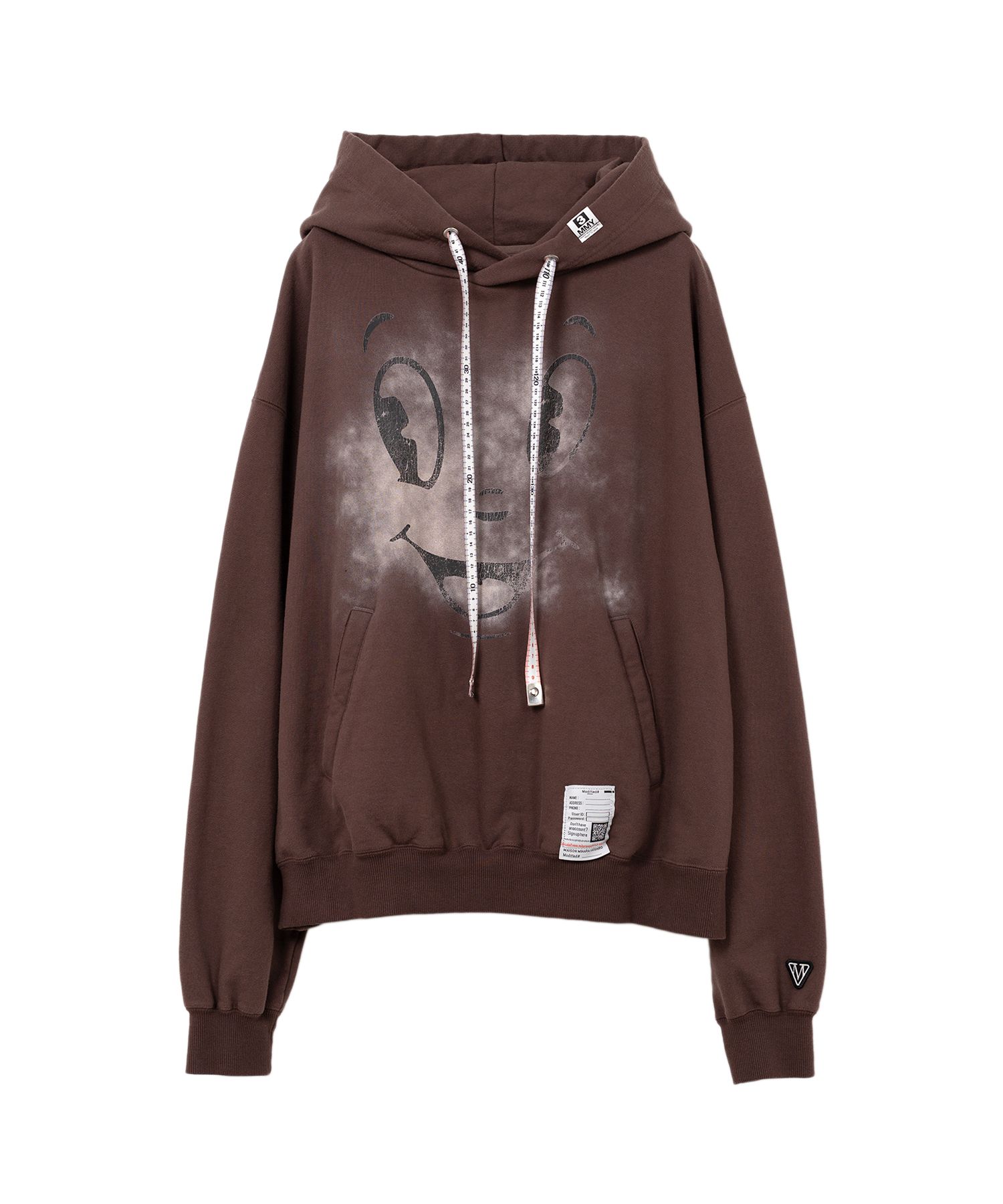 トレーナー スウェット Happy Face Printed Hoodie レディース Maison MIHARA YASUHIRO Happy Face-print Hoodie | White
