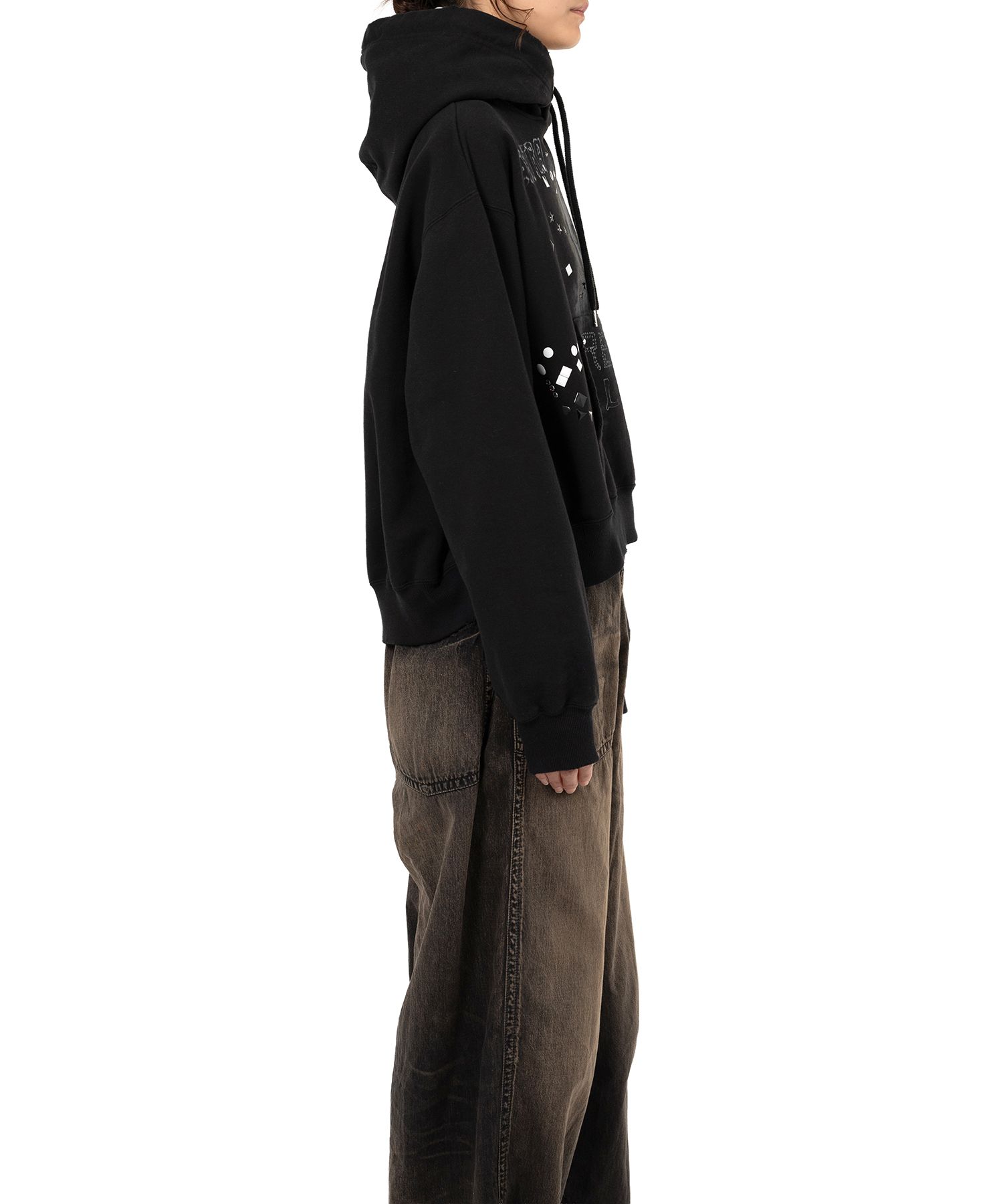 メゾンミハラヤスヒロ　Cat Print Distressed Hoodie Maison MIHARA YASUHIRO ONLINE STORE（ミハラヤスヒロ