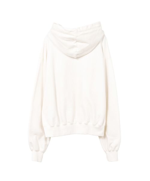 Cat Printed Embellished Distressed Hoodie