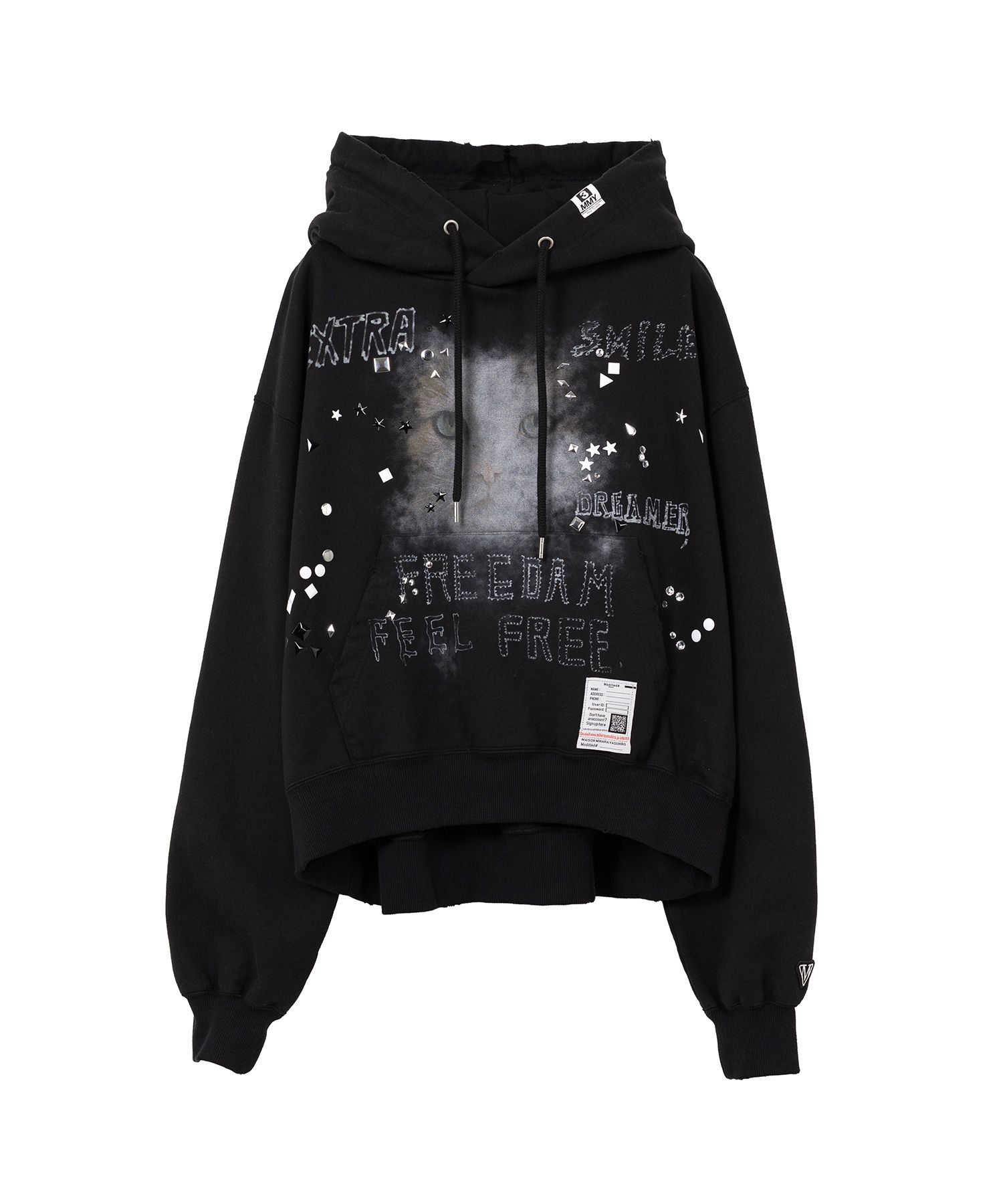 メゾンミハラヤスヒロ　Cat Print Distressed Hoodie Maison MIHARA YASUHIRO ONLINE STORE（メゾンミハラヤスヒロ