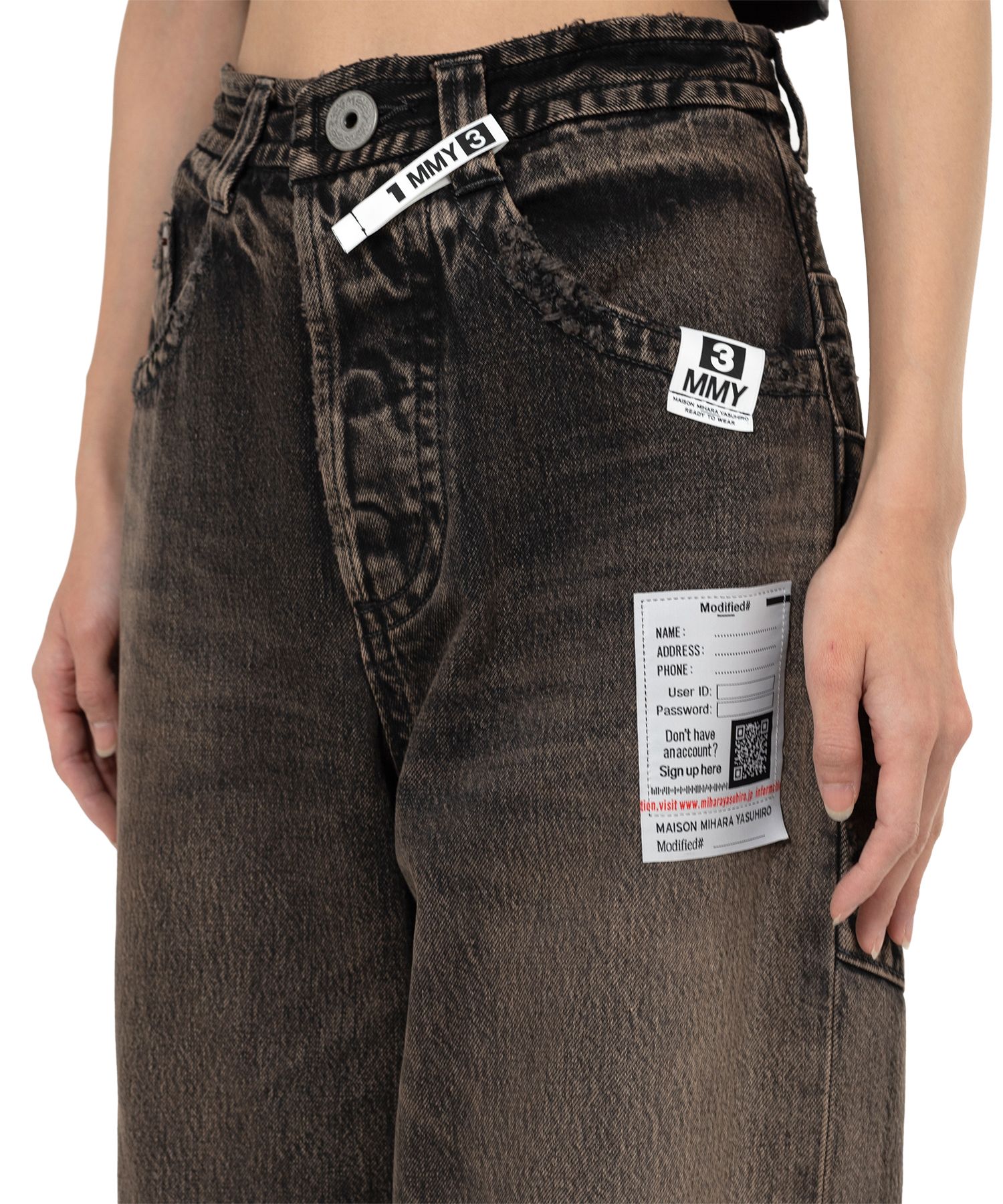 Amateur Sewn Like Wide Denim Pants