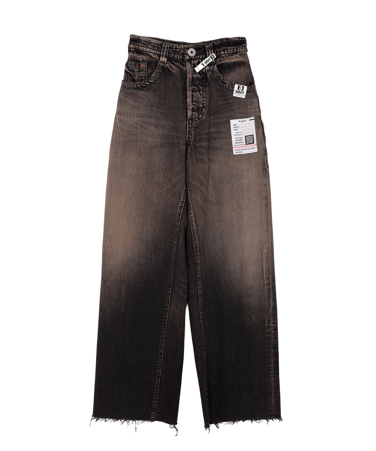 Amateur Sewn Like Wide Denim Pants