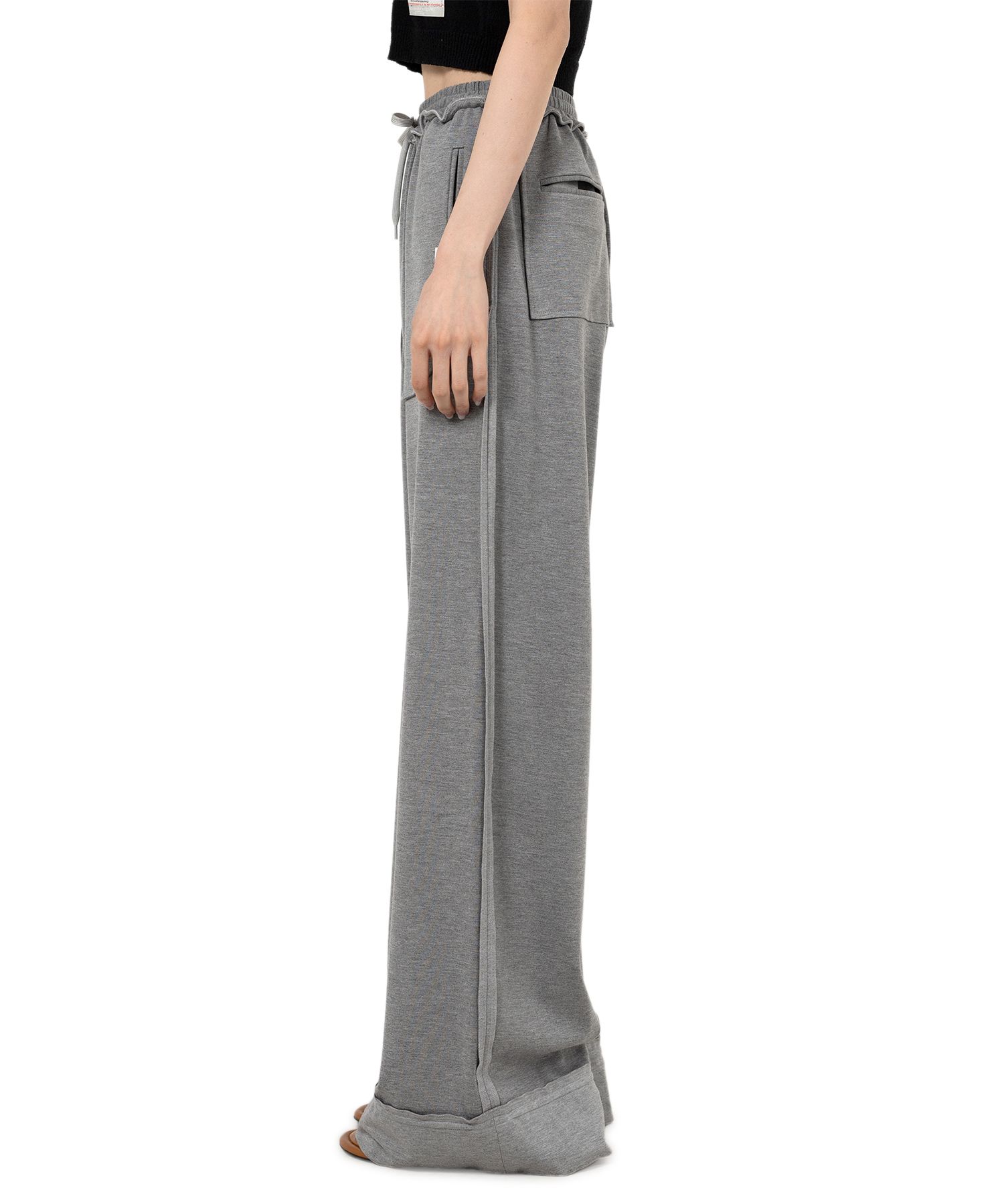 【MIHARAYASUHIRO】Inside-out Pants ワイドシルエット 全２色 INSIDE OUT PANTS(36 BLACK): Maison MIHARA YASUHIRO: WOMENS