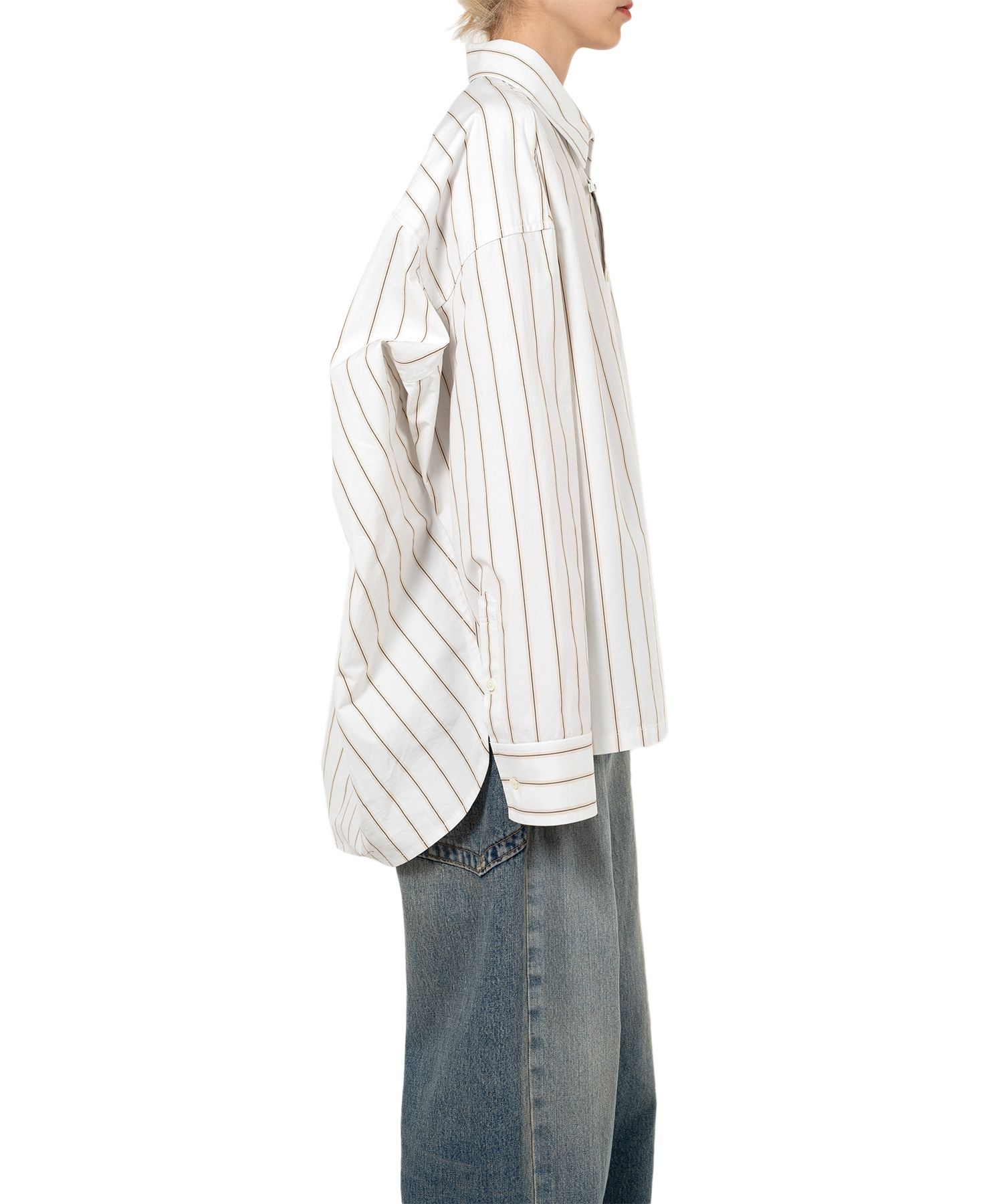 LEON Embroidery Stripe Shirt