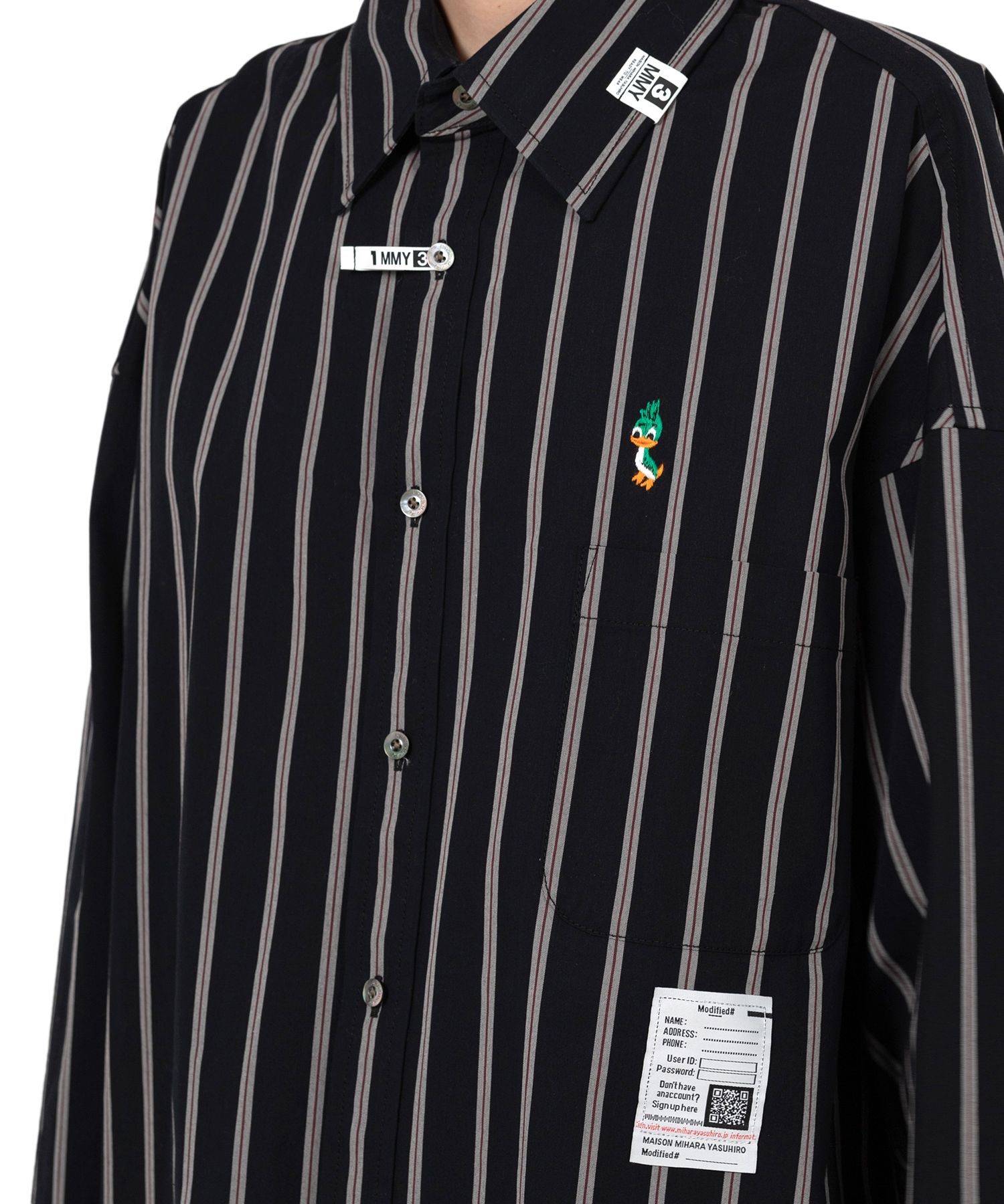 LEON Embroidery Stripe Shirt
