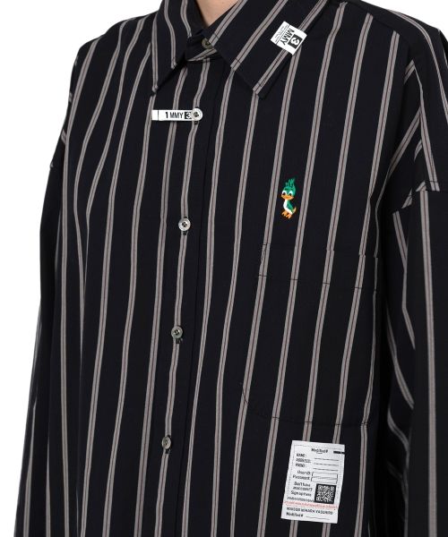 LEON Embroidery Stripe Shirt