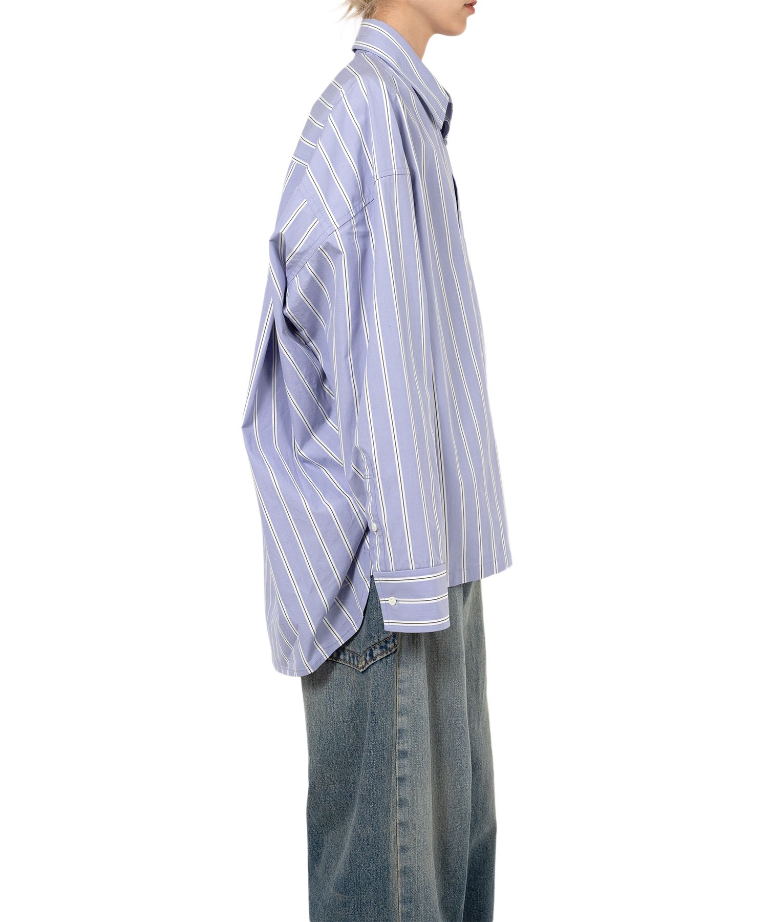 LEON Embroidery Stripe Shirt