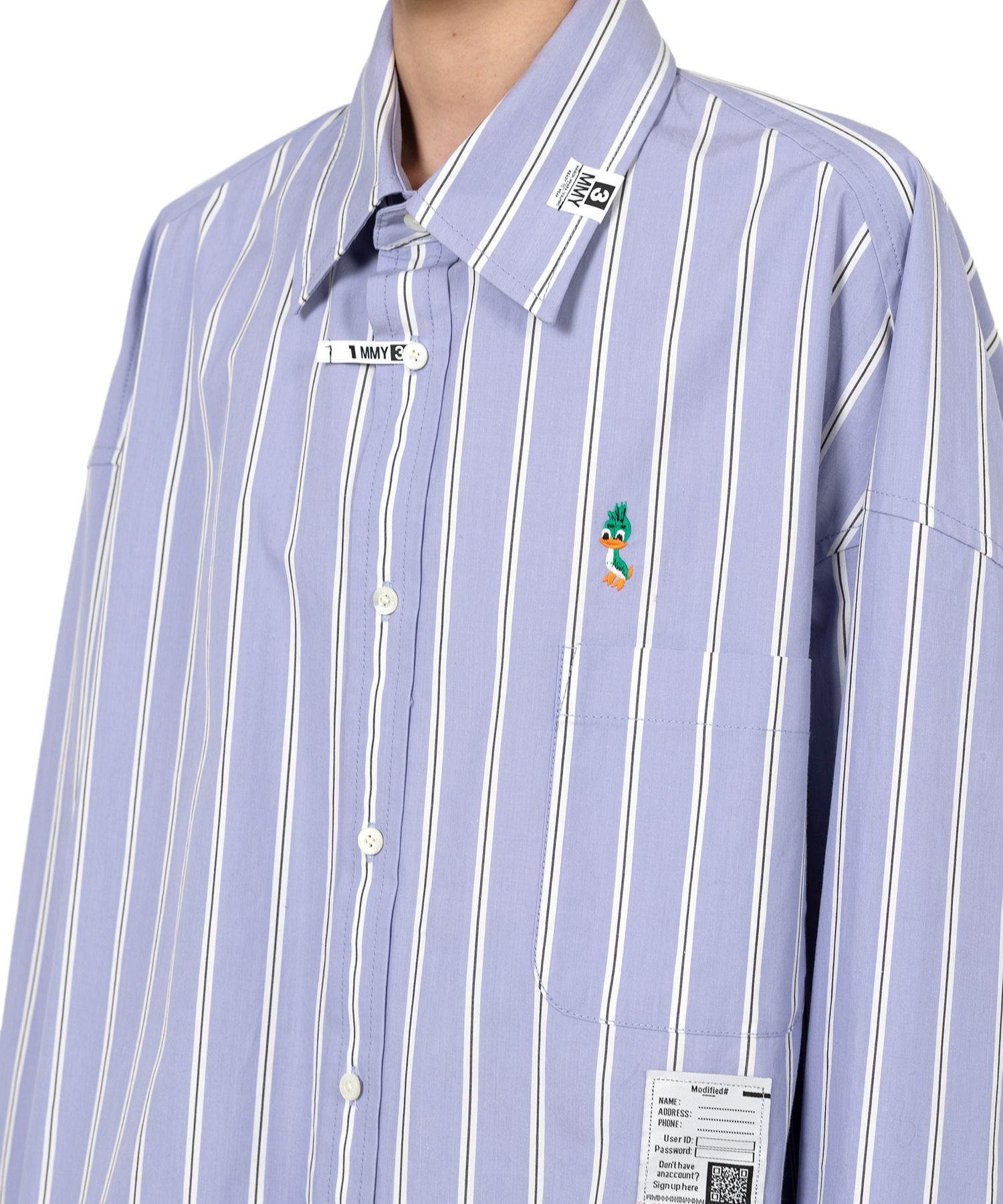 LEON Embroidery Stripe Shirt