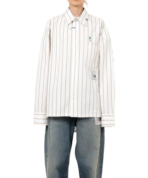 LEON Embroidery Stripe Shirt