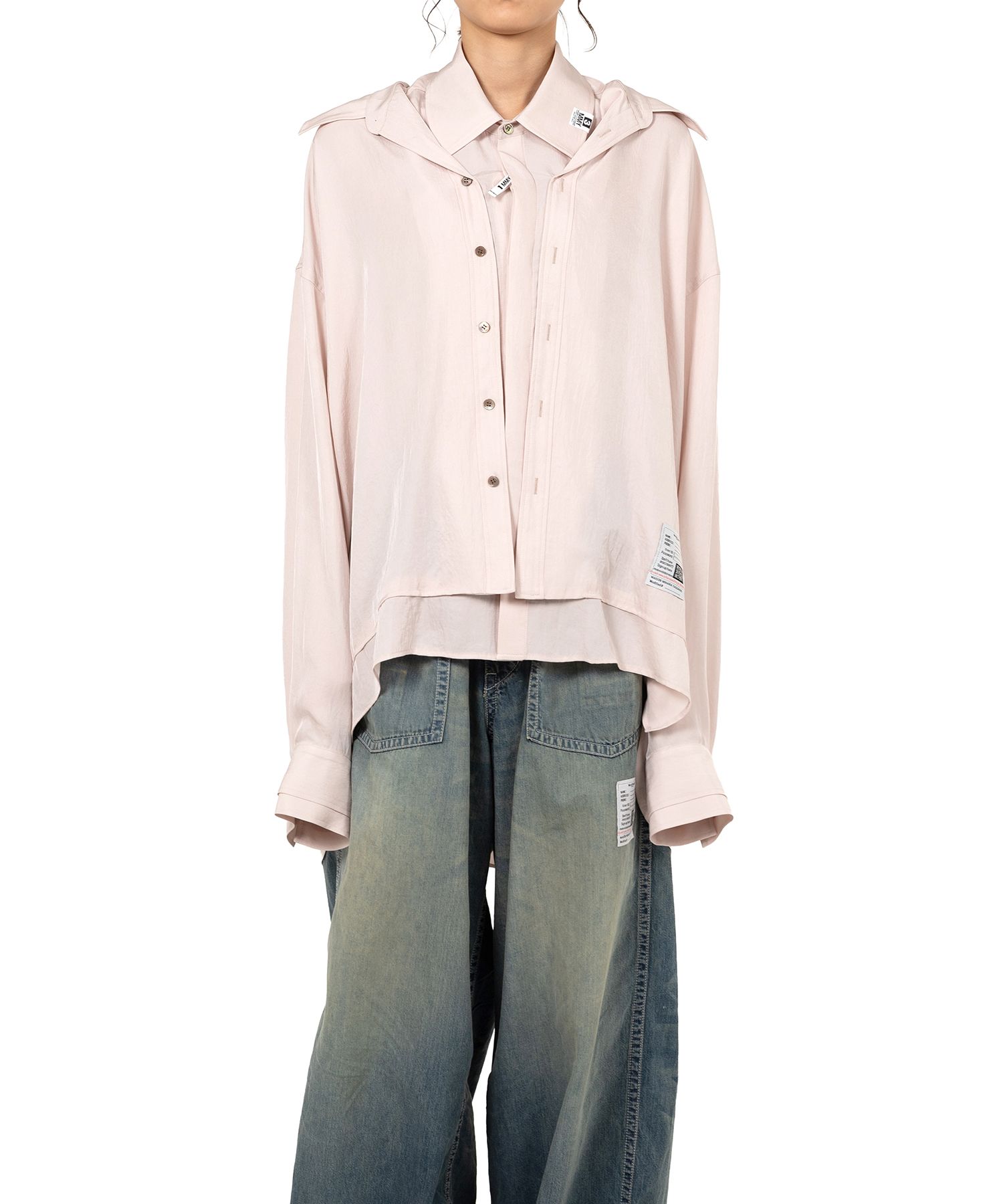 Maison MIHARA YASUHIRO リネン レイヤード コート Maison MIHARA YASUHIRO リネン レイヤード コート