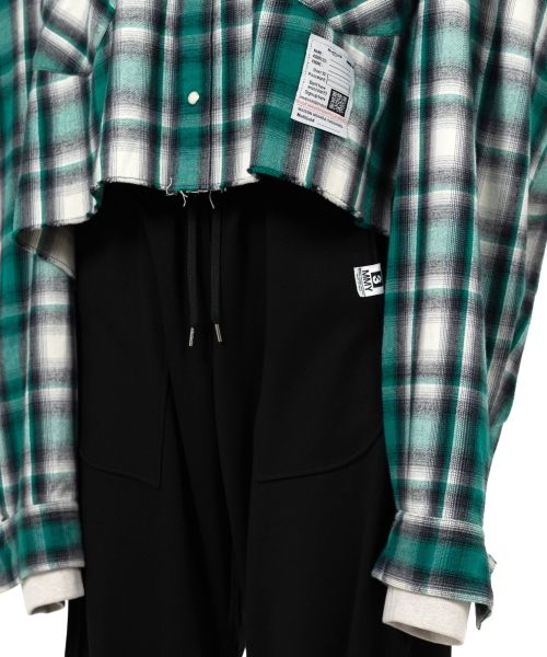 Hoodie Combine Checkered Shirt