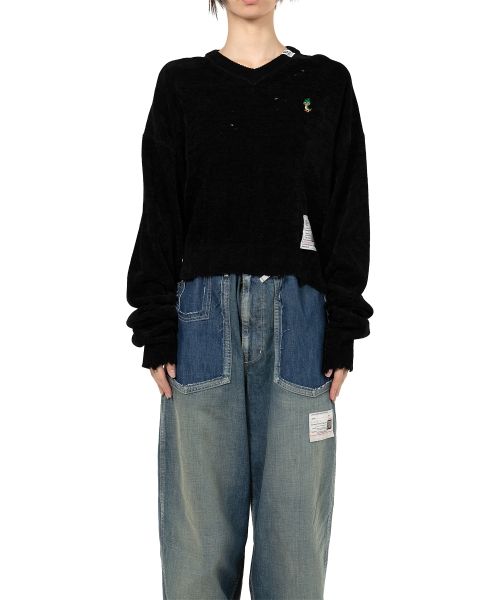 ミハラヤスヒロ クラッシュダメージモヘアニット フリーサイズ 新品未使用 ミハラヤスヒロ クラッシュダメージモヘアニット フリーサイズ