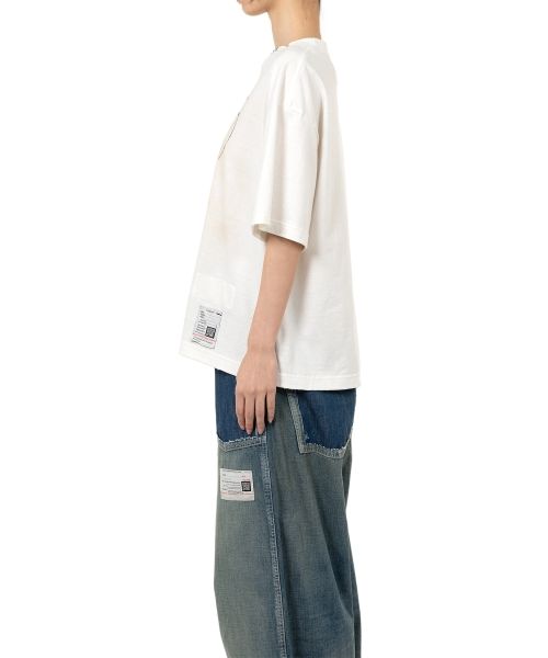 Happy Face Printed Distressed T-shirt