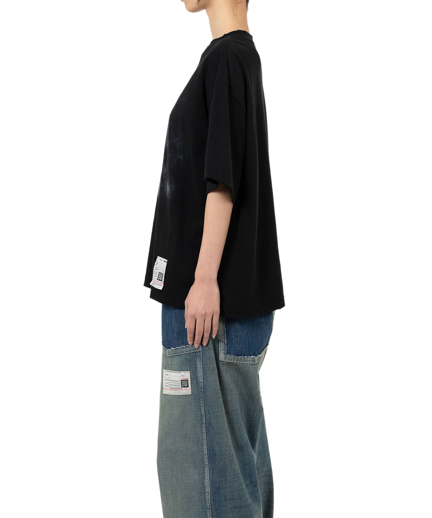 【MIHARAYASUHIRO】Happy Face Printed Distressed Tシャツ maison MIHARA YASUHIRO Happy Face Printed Distressed T-shirt